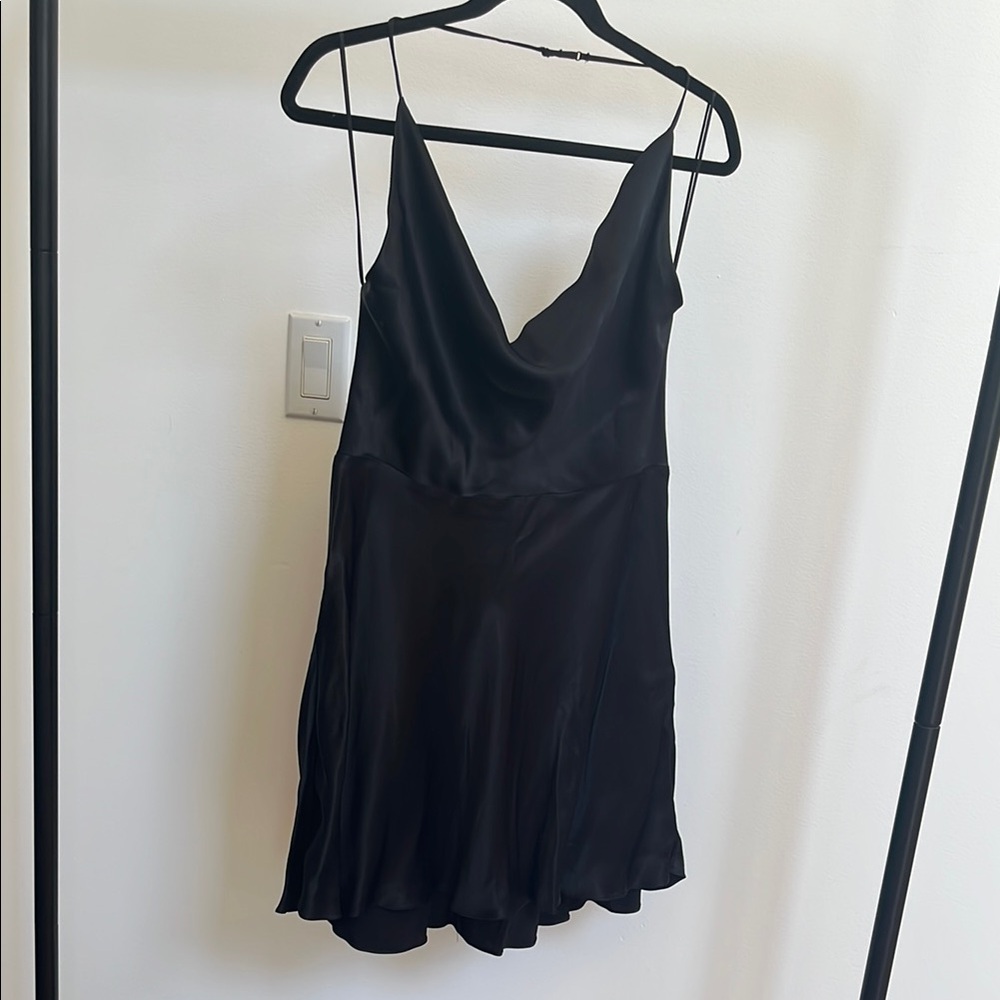 Zara Black Satin Mini Dress - Brand new with tags
